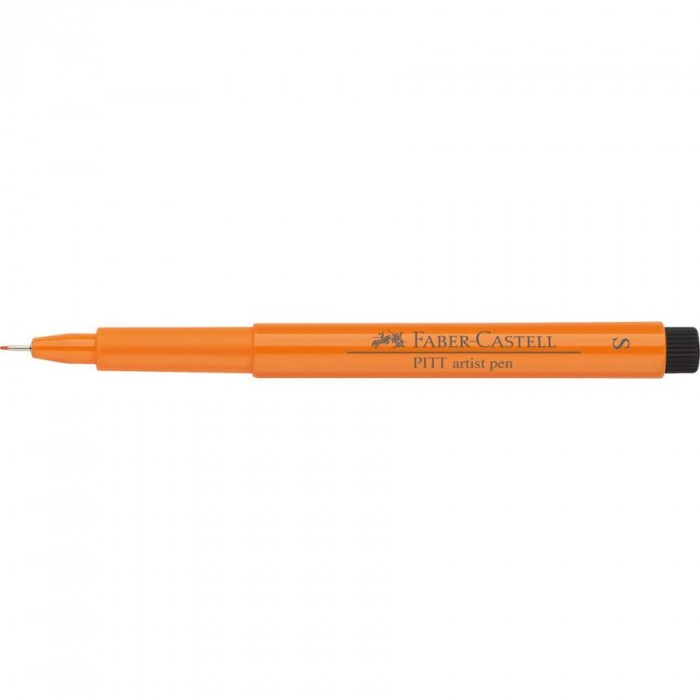 India ink Pitt Artist Pen S orange glaze